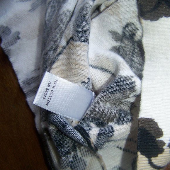 Banana Republic Cotton Sweater L Floral - Picture 6 of 7
